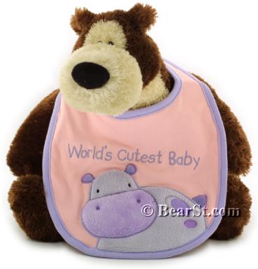 Gund Hugs & Kisses Hippo Bib