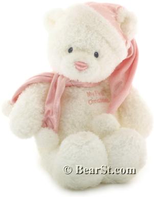 Gund My First Christmas Teddy, pink
