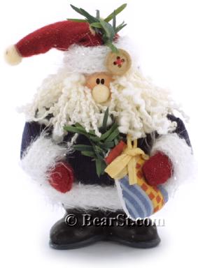 Gund Country Kringles Santa Ornament, blue